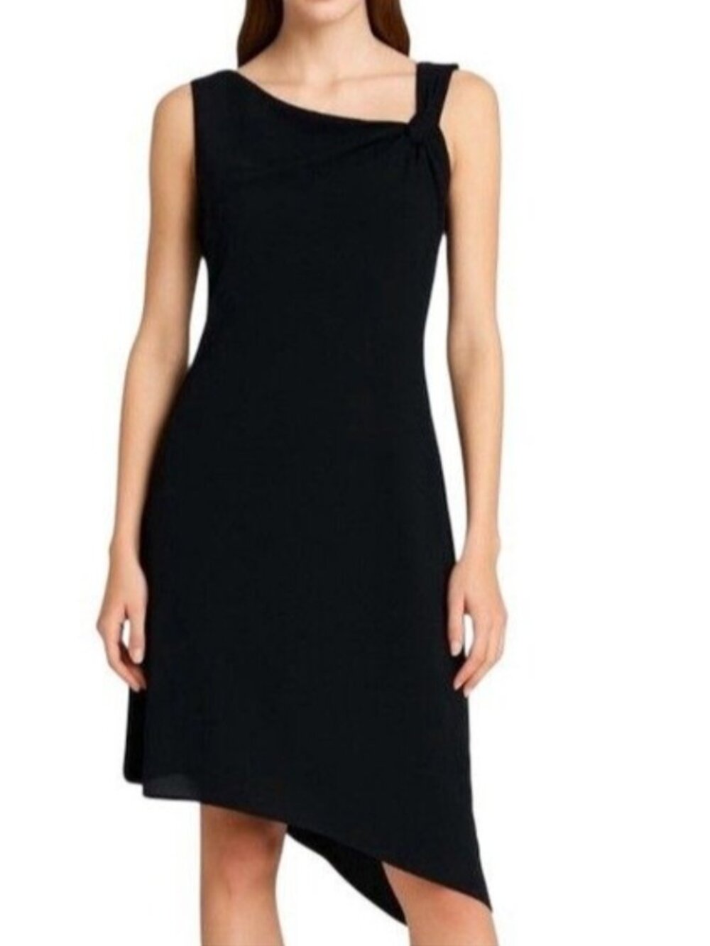 David Meister asymmetrical chiffon dress, 6, NWT